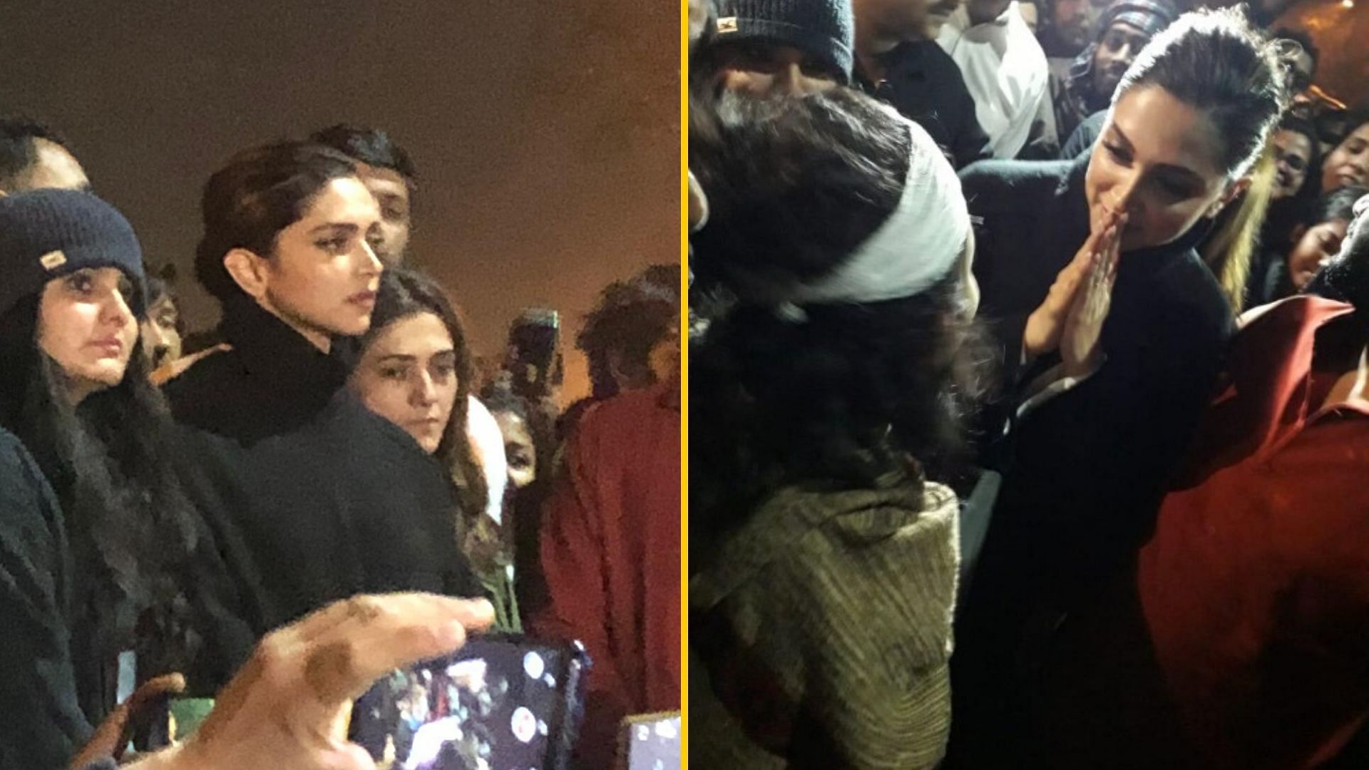 Bollywood actor Deepika Padukone on Tuesday, 7 January joined a protest rally against the attack that took place on students and teachers of Jawaharlal Nehru University (JNU).