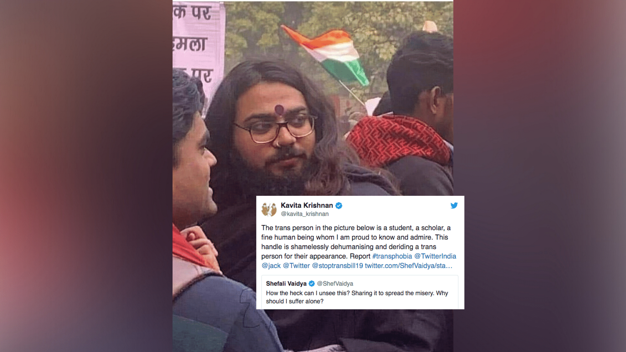 Netizens slam Shefali Vaidya for sharing a ‘transphobic’ tweet.