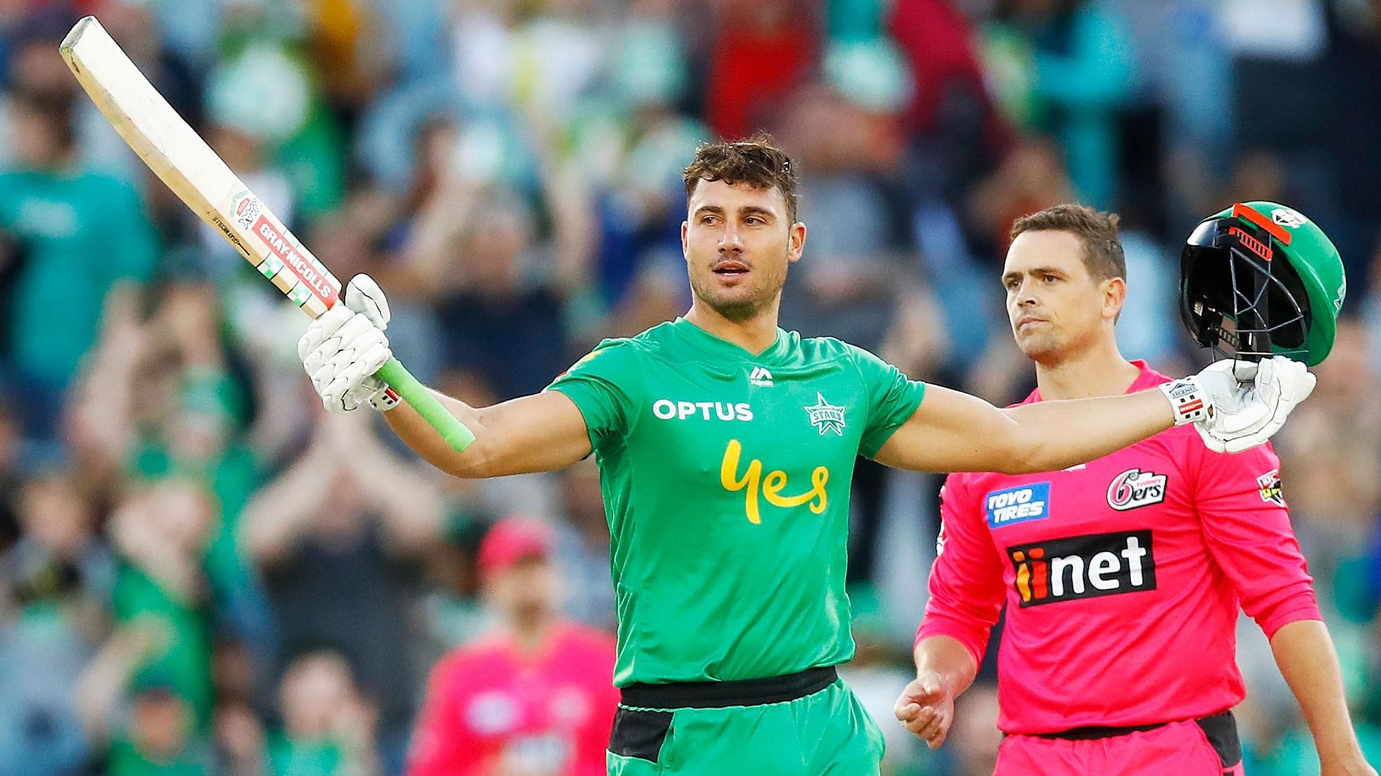 Melbourne Stars’ opener Marcus Stoinis scored 79-ball 147 during his team’s Big Bash League (BBL) encounter against Sydney Sixers at the Melbourne Cricket Ground (MCG).