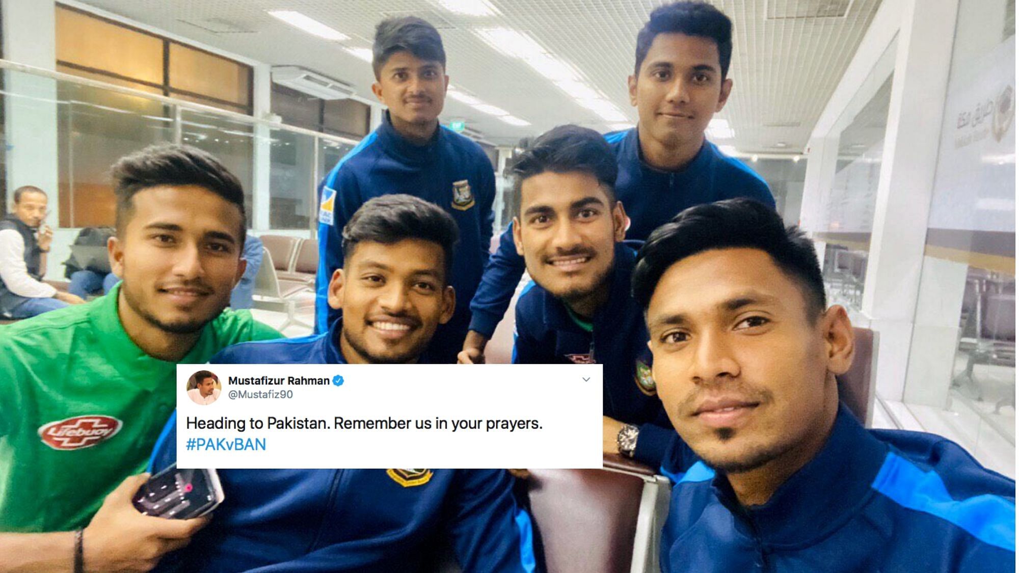 Left-arm pacer Mustafizur Rehman, who is part of the Bangladesh squad traveling to Pakistan, posted a cryptic tweet before team’s departure which raised a few eyebrows.