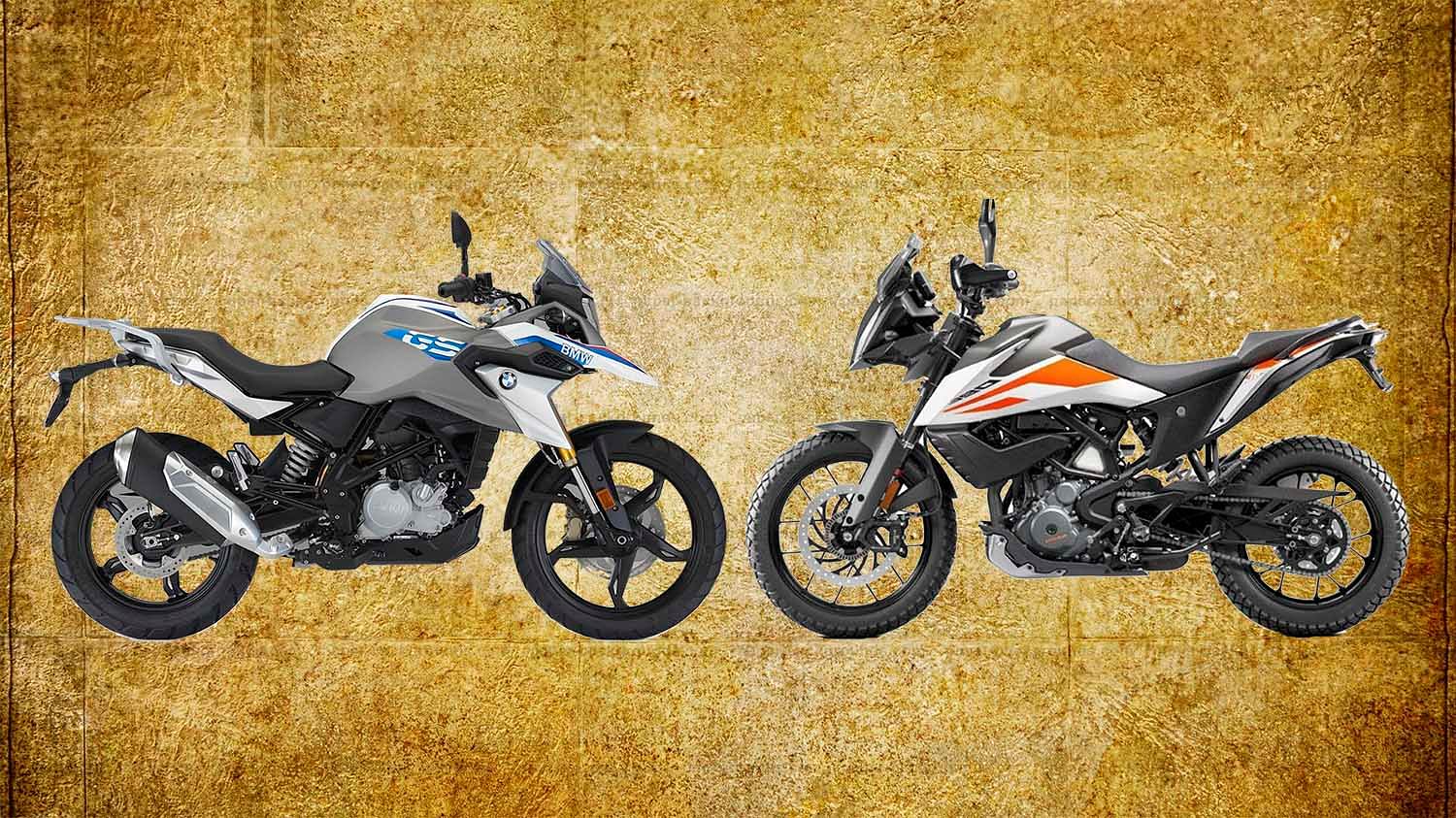 BMW G310 GS (left) faces tough competition from KTM 390 (right) Adventure in India.&nbsp;