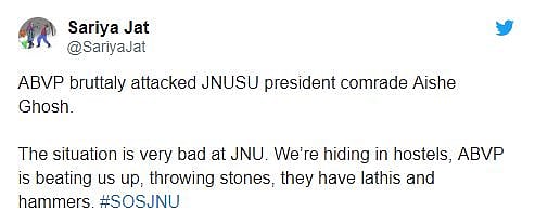 ‘Mob Singled Out People, Attacked Them’: JNUSU Prez Aishe Ghosh