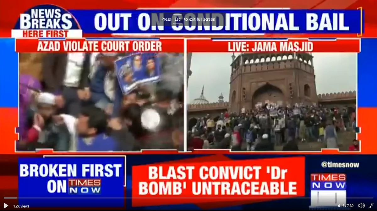 Media Said Azad at Jama Masjid Defied Bail Order. They Were Wrong