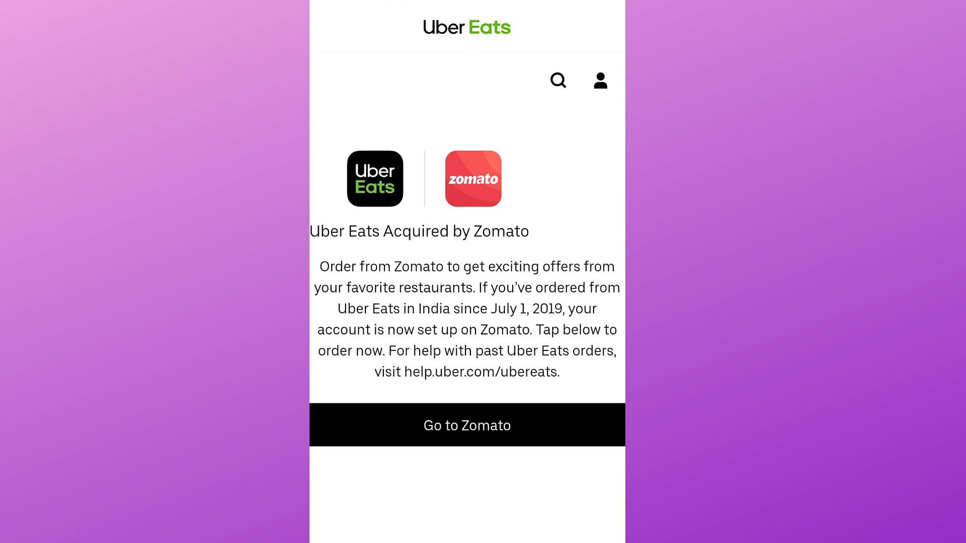 In Massive All-Stock Deal, Zomato Acquires Uber Eats in India