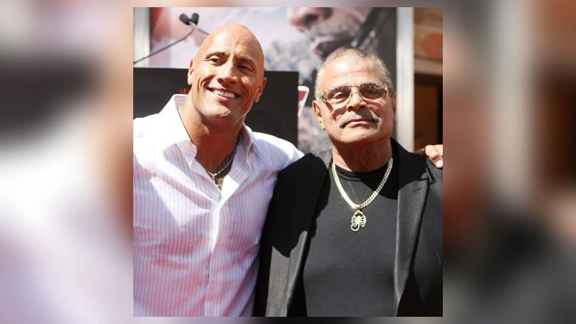 Dwayne Johnson with his father Rocky “Soul Man” Johnson.