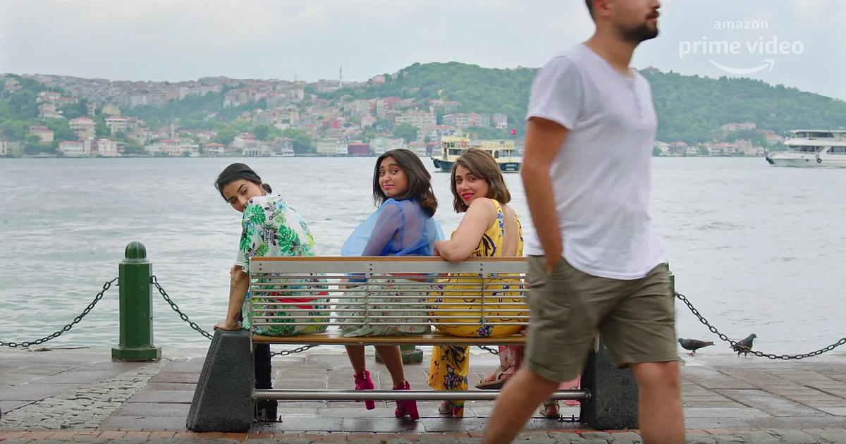 Bani J, Sayani Gupta, Maanvi Gangroo in <i>Four More Shots Please 2</i>.