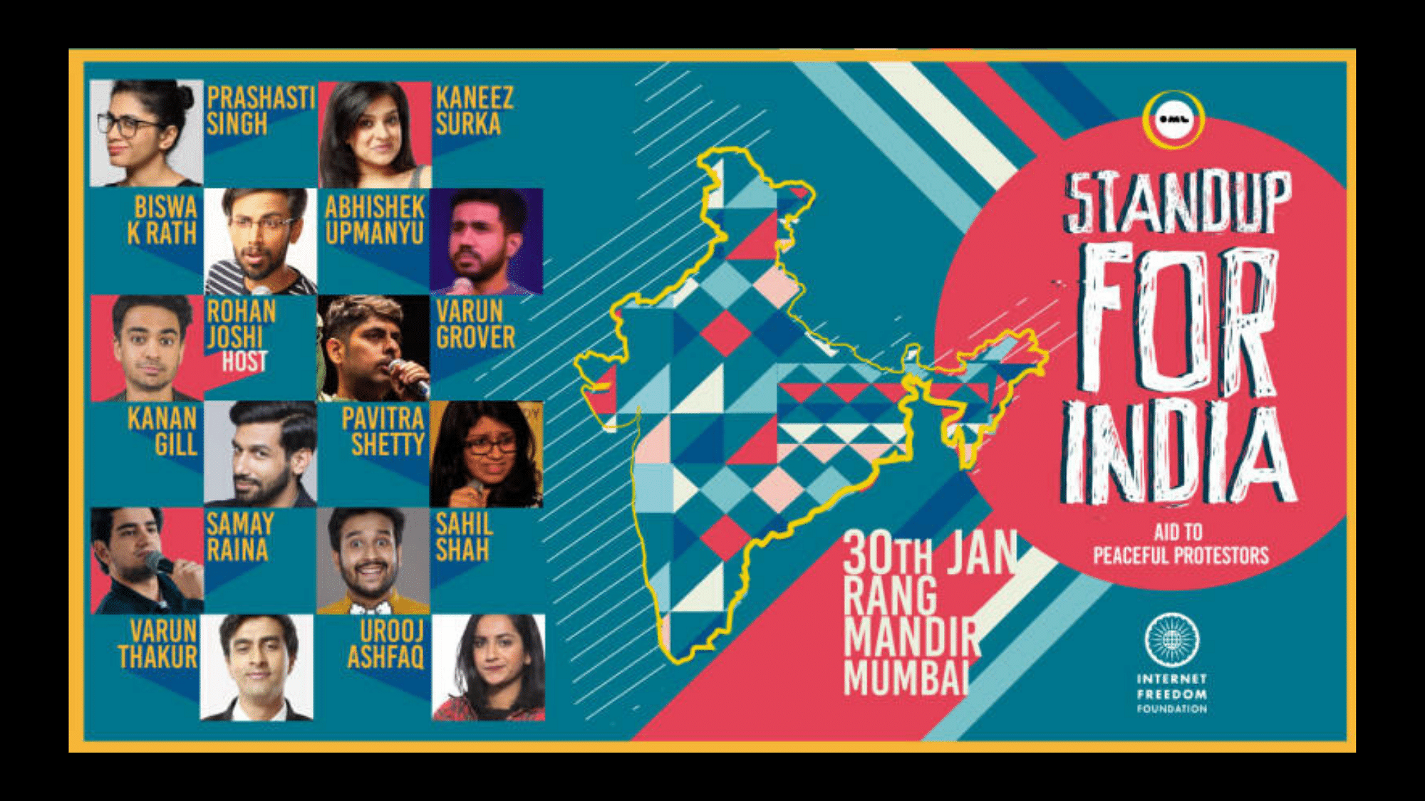 A dozen of India’s top comedians are going to be performing at a fundraiser show in Mumbai on 30 January.