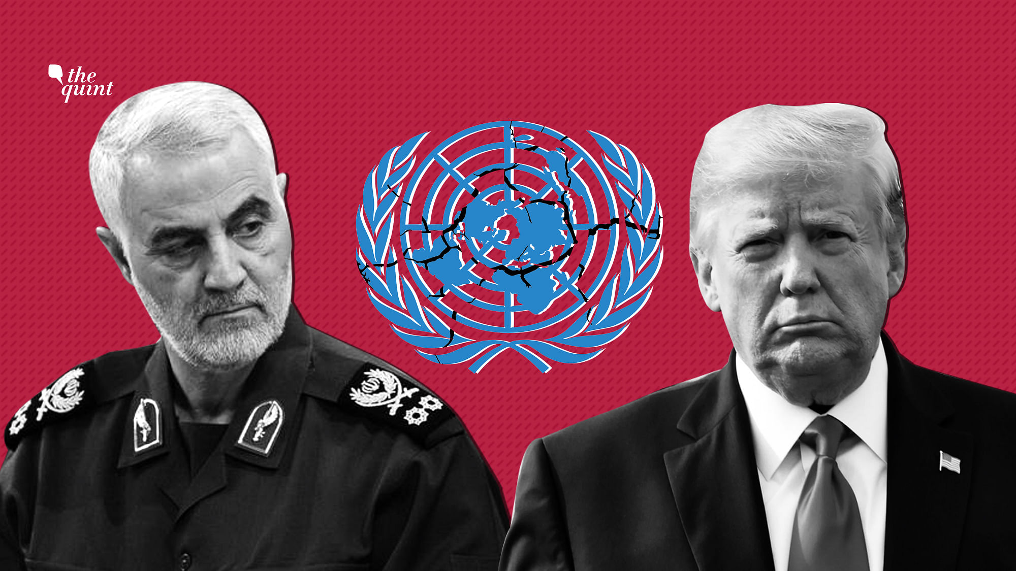 The killing of Major General Qassem Soleimani (L) upon the orders of US President Donald Trump (R) is a violation of the UN Charter and international law.&nbsp;