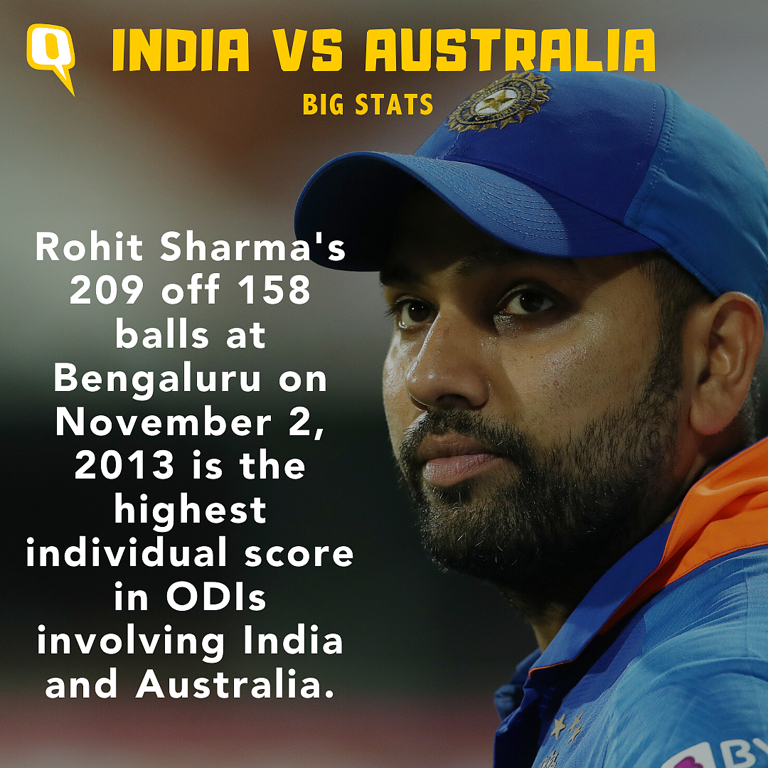 Stats: Rohit, Sachin, Virat Lead Record Books in India-Aus ODIs