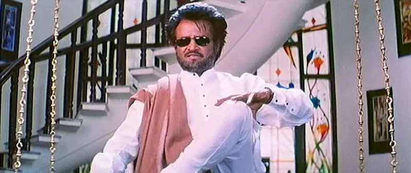 Rainikanth in a still from Padayappa.
