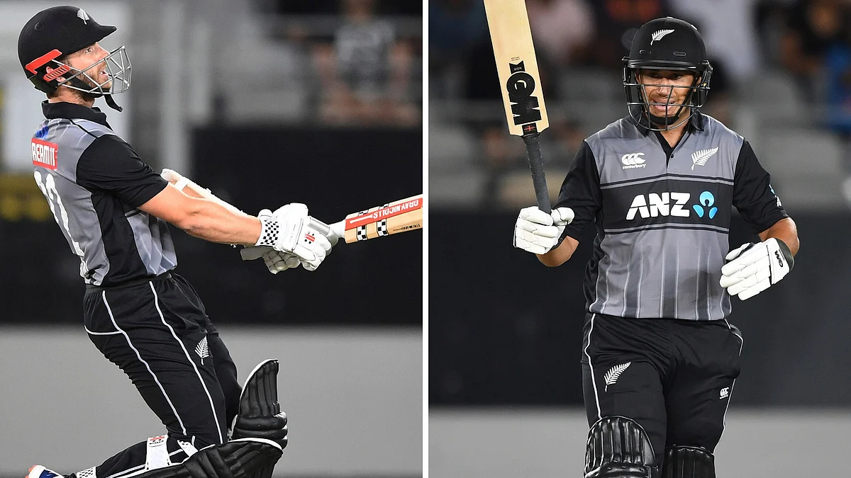 Kane Williamson & Ross Taylor put up a stand of 61 runs for the 4th wicket.
