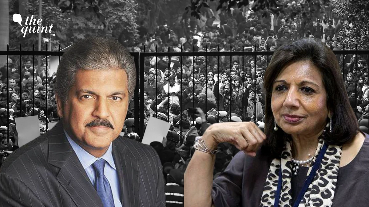 Anand Mahindra (left) and Kiran Mazumdar Shaw (right).