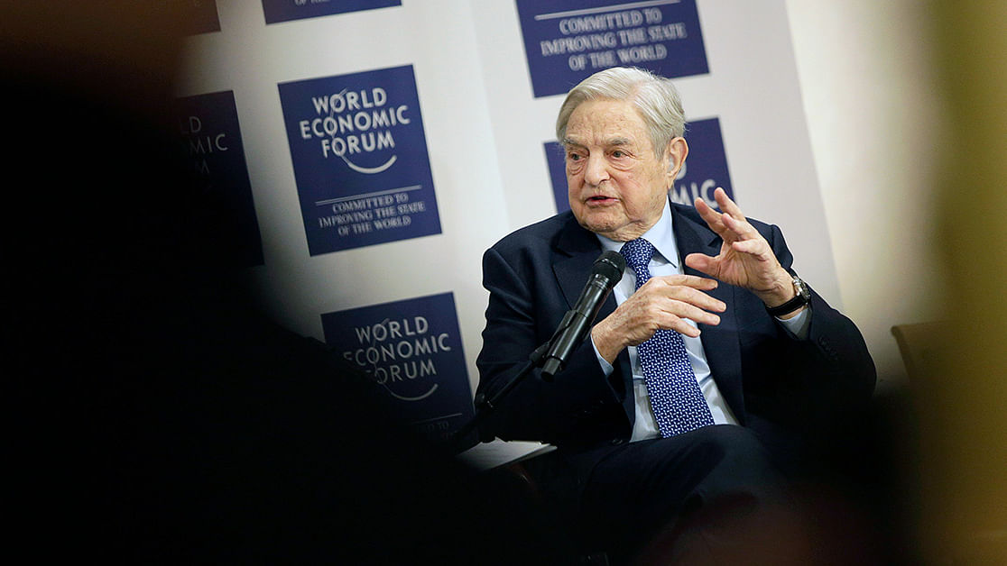 Billionaire-philanthropist George Soros at the World Economic Forum.