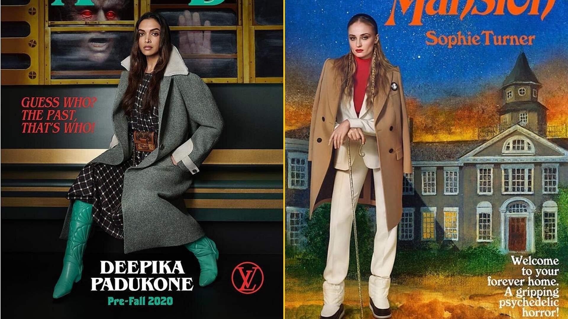 Deepika Padukone and Sophie Turner in Louis Vuitton’s pre-fall 2020 campaign.