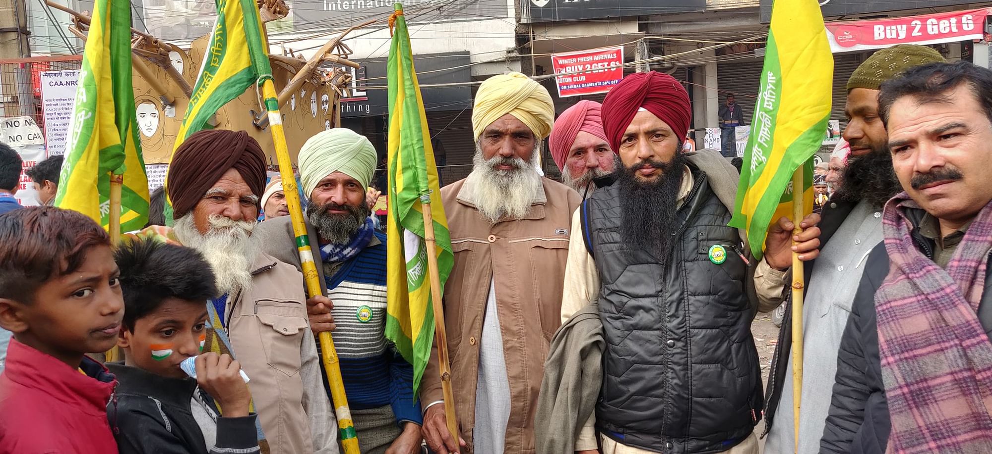 Sikh farmers at Shaheen Bagh.