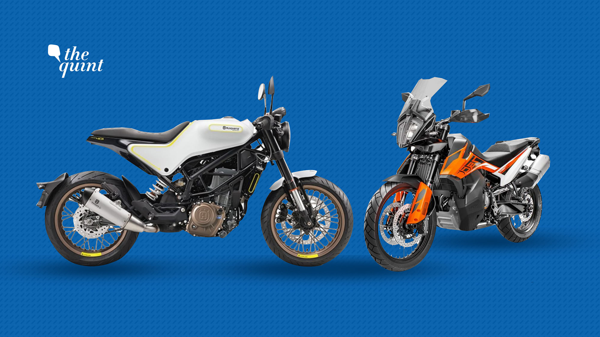 The Husqverna Svartpilen 401 (left) and the KTM Duke 790 Adventure will be officially launched this year.&nbsp;