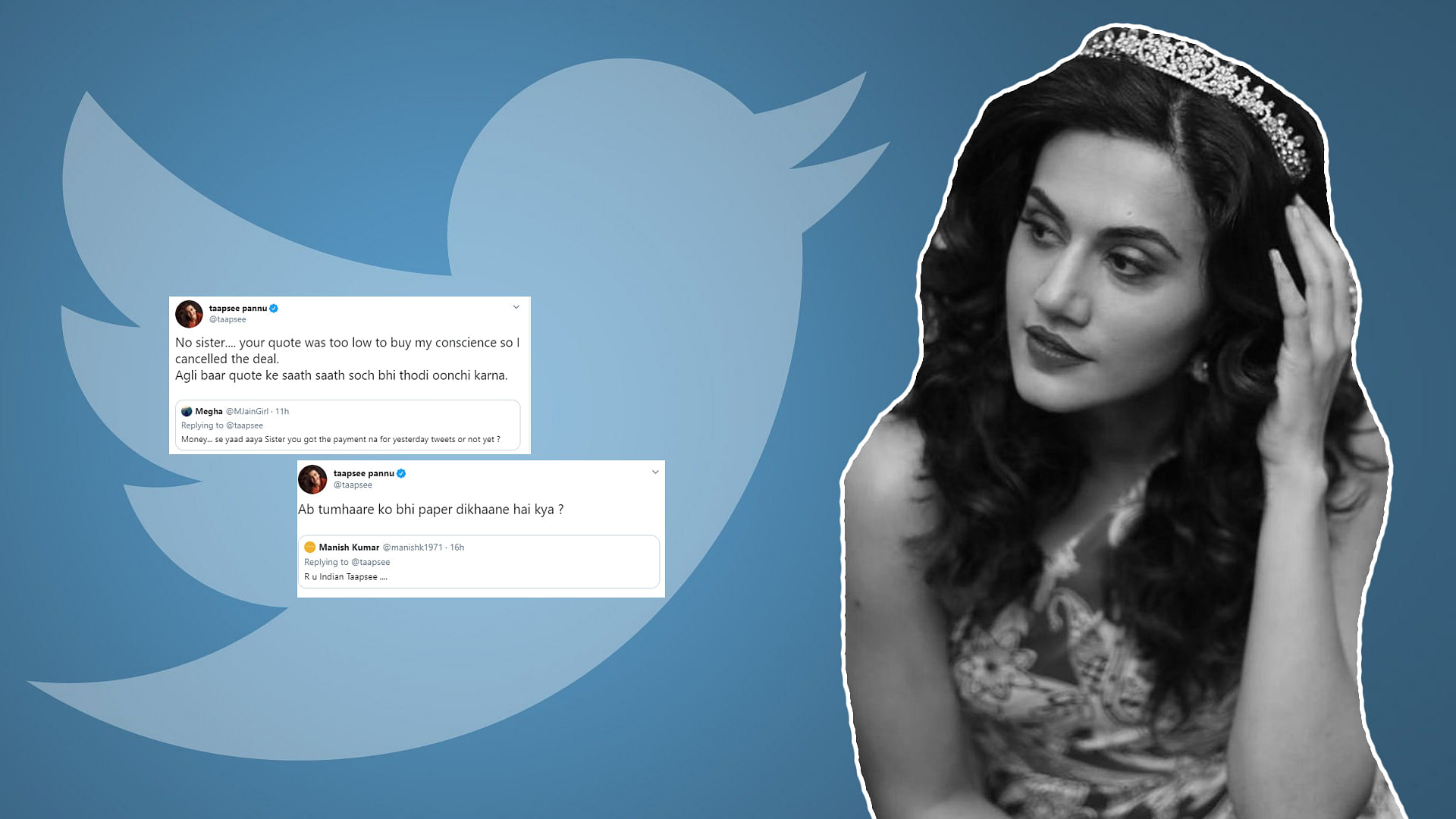 Taapsee Pannu has a response for everyone!