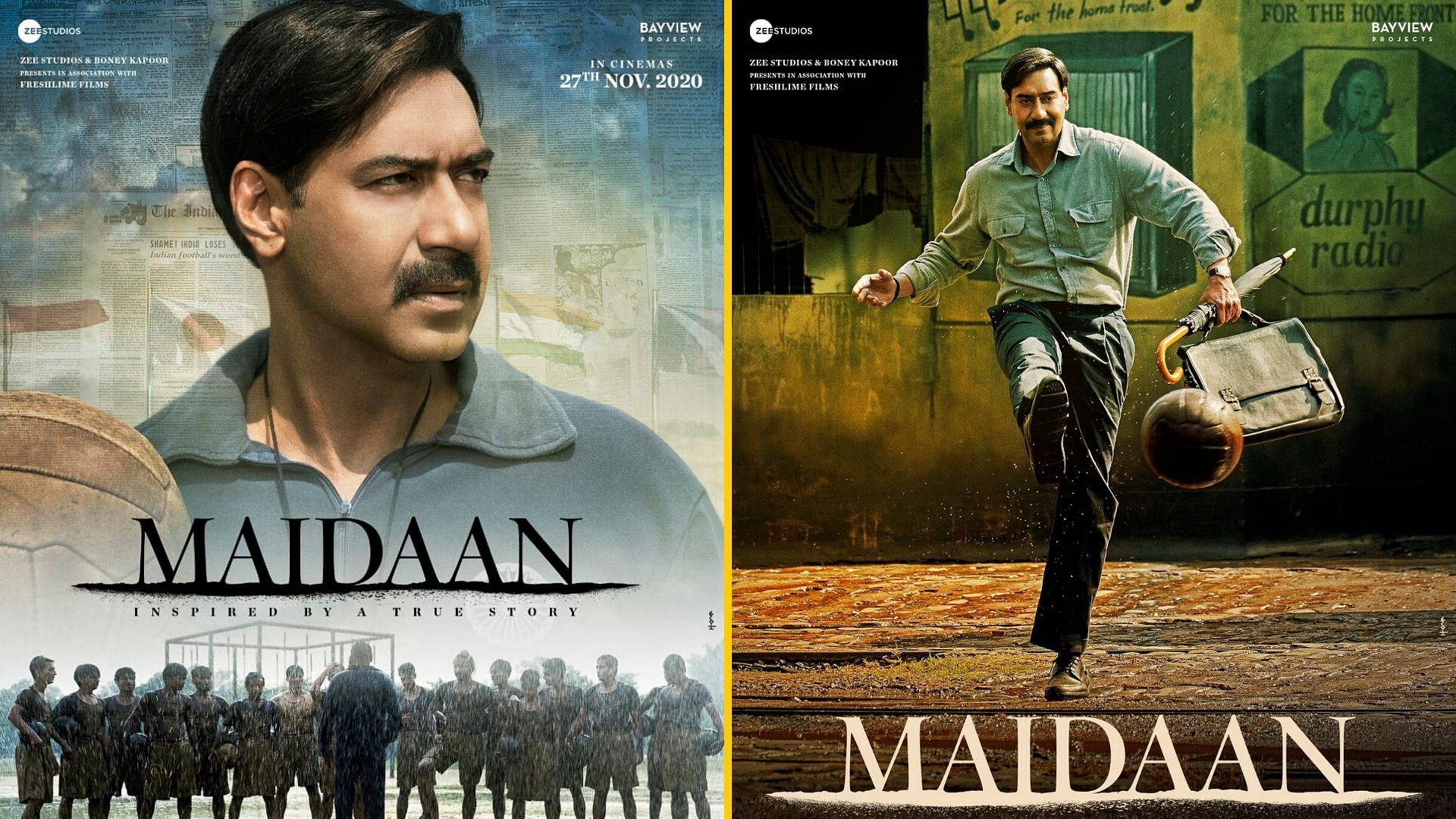 Ajay Devgn in first look posters of <i>Maidaan.&nbsp;</i>