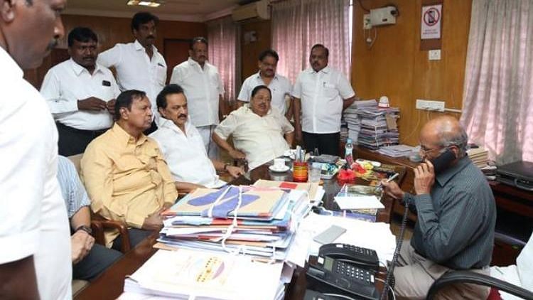 DMK Chief MK Stalin alleges irregularities in counting of local body polls.