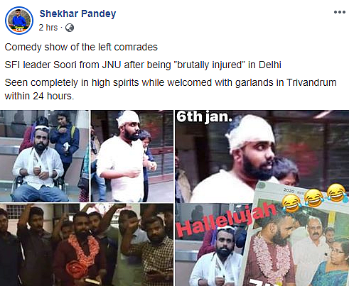 ‘Magically Healed in a Day’: ABVP’s Fake Claim About JNU’s Soori