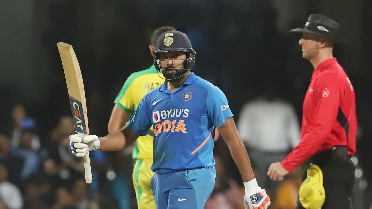 Rohit Sharma scored 119 off 128 balls as India beat Australia by seven wickets in the 3rd ODI to win the series 2-1.