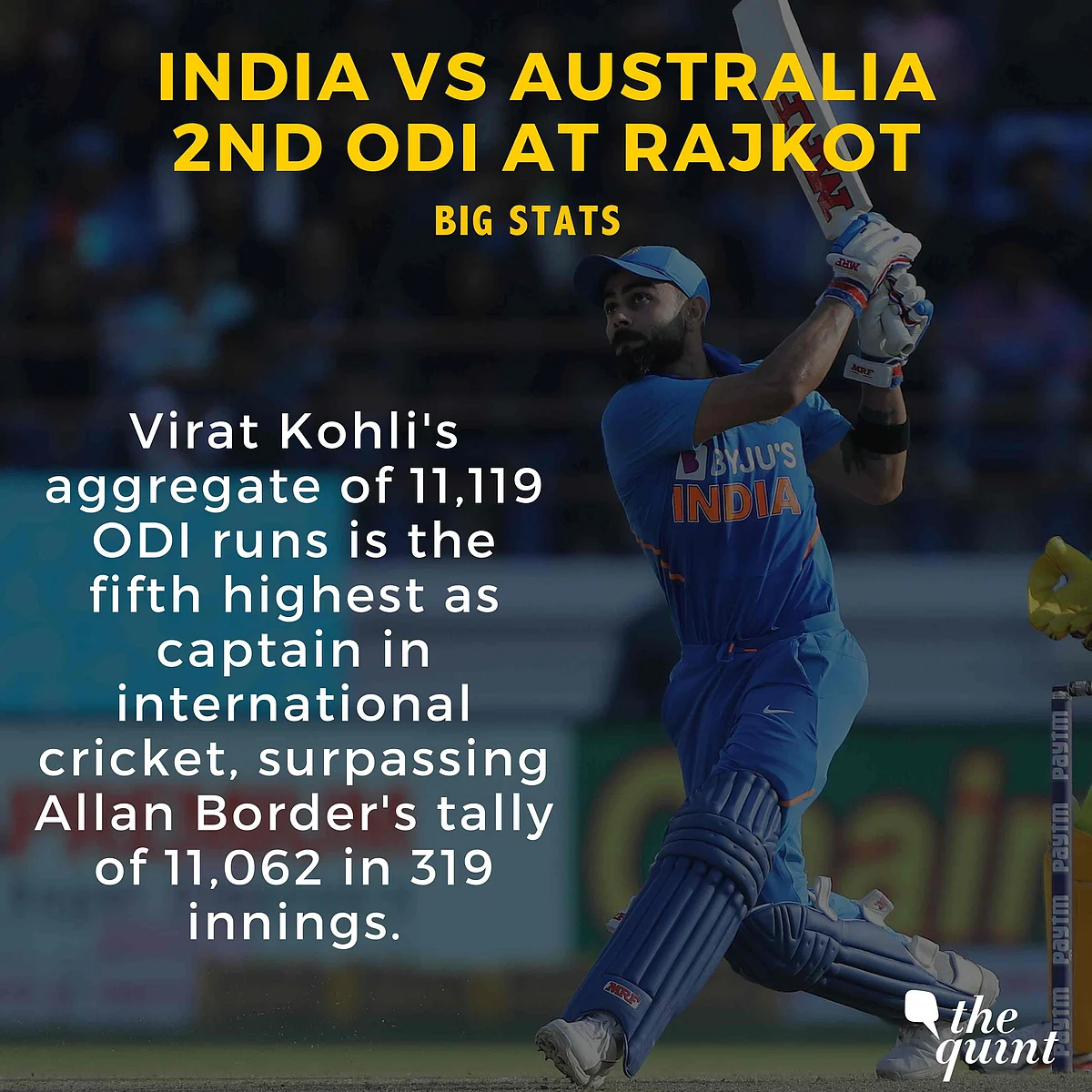 Stats: Records Tumbled as India Beat Australia in the 2nd ODI
