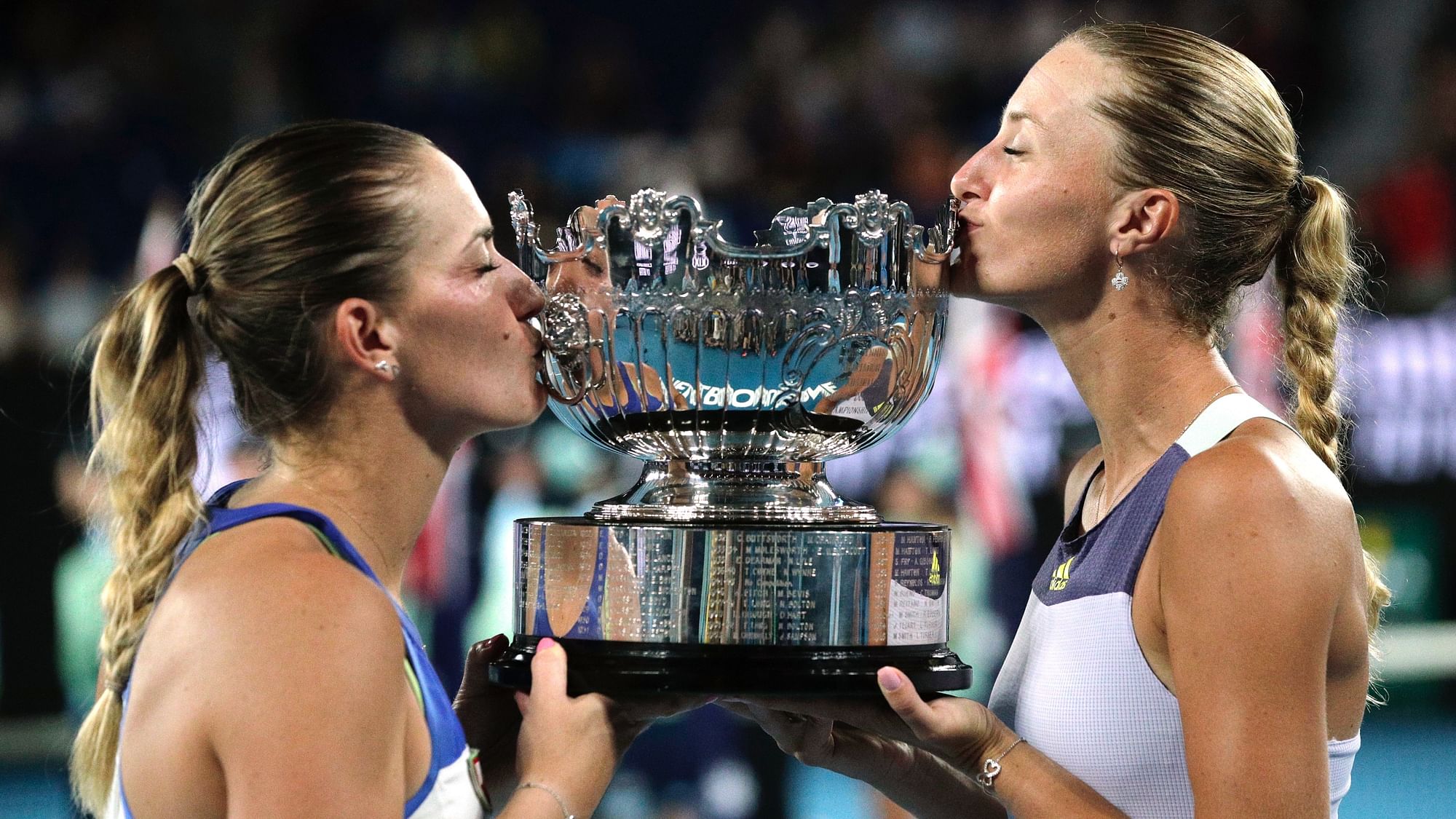 Timea Babos and Kristina Mladenovic have combined to win their second Australian Open women’s doubles title in three years.