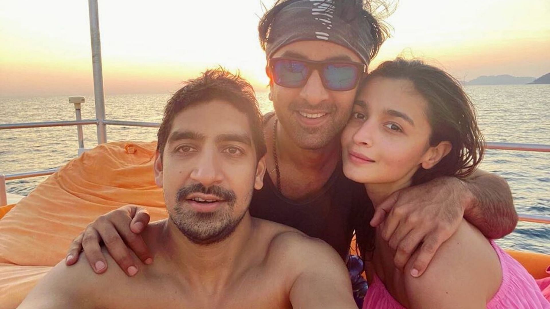 Ayan Mukerji, Ranbir Kapoor and Alia Bhatt on vacation.