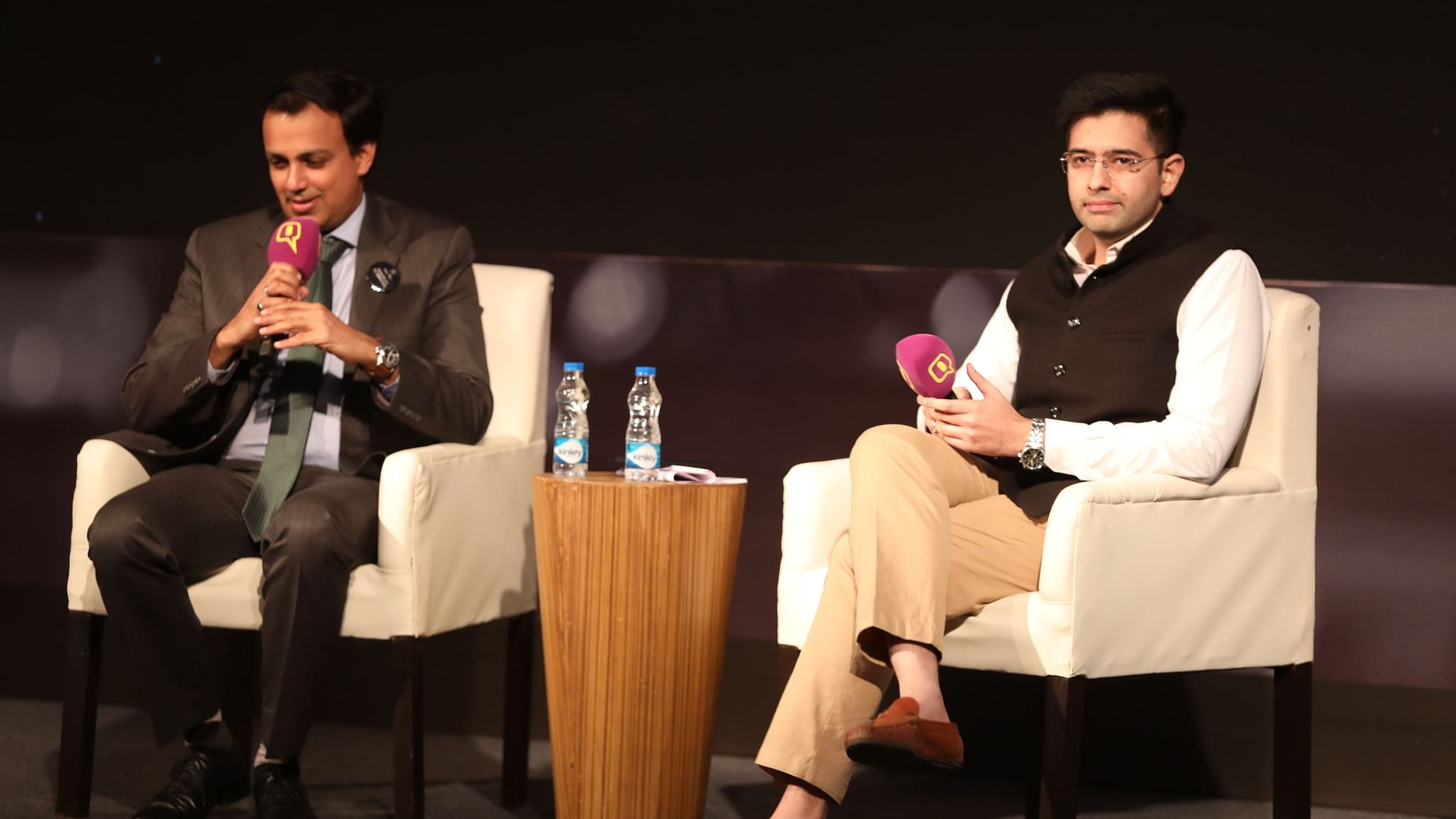 Dinker Vashisht, Head Corporate Affairs: South Asia with Raghav Chadha, National Spokesperson of Aam Aadmi Party during a fire-side chat on Good Samaritans at ‘Safer Roads for Safer Lives’ event on December 3.