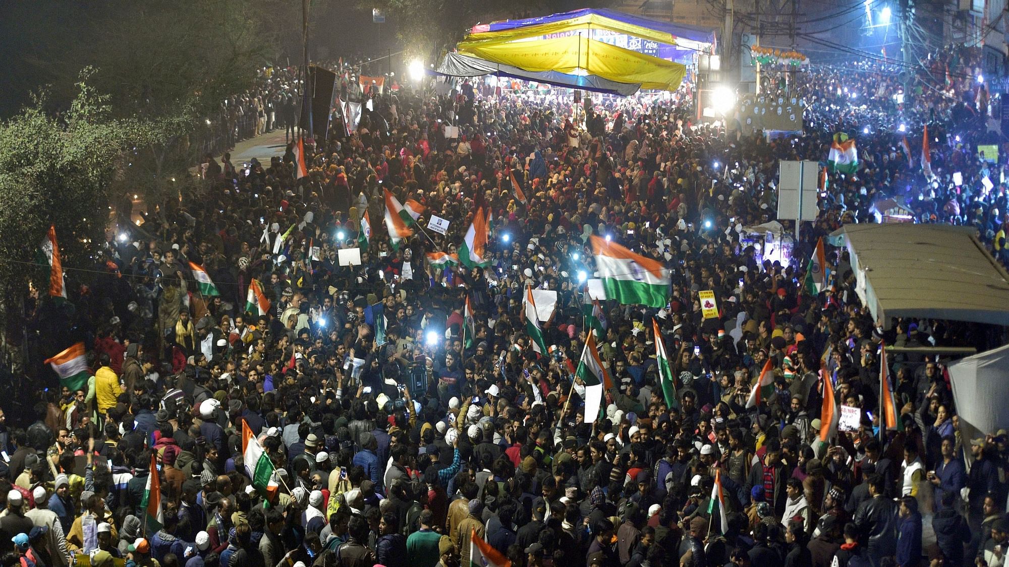 Protesters at a demonstration against Citizenship (Amendment) Act and NRC at Shaheen Bagh in New Delhi. Image used for representational purpose.