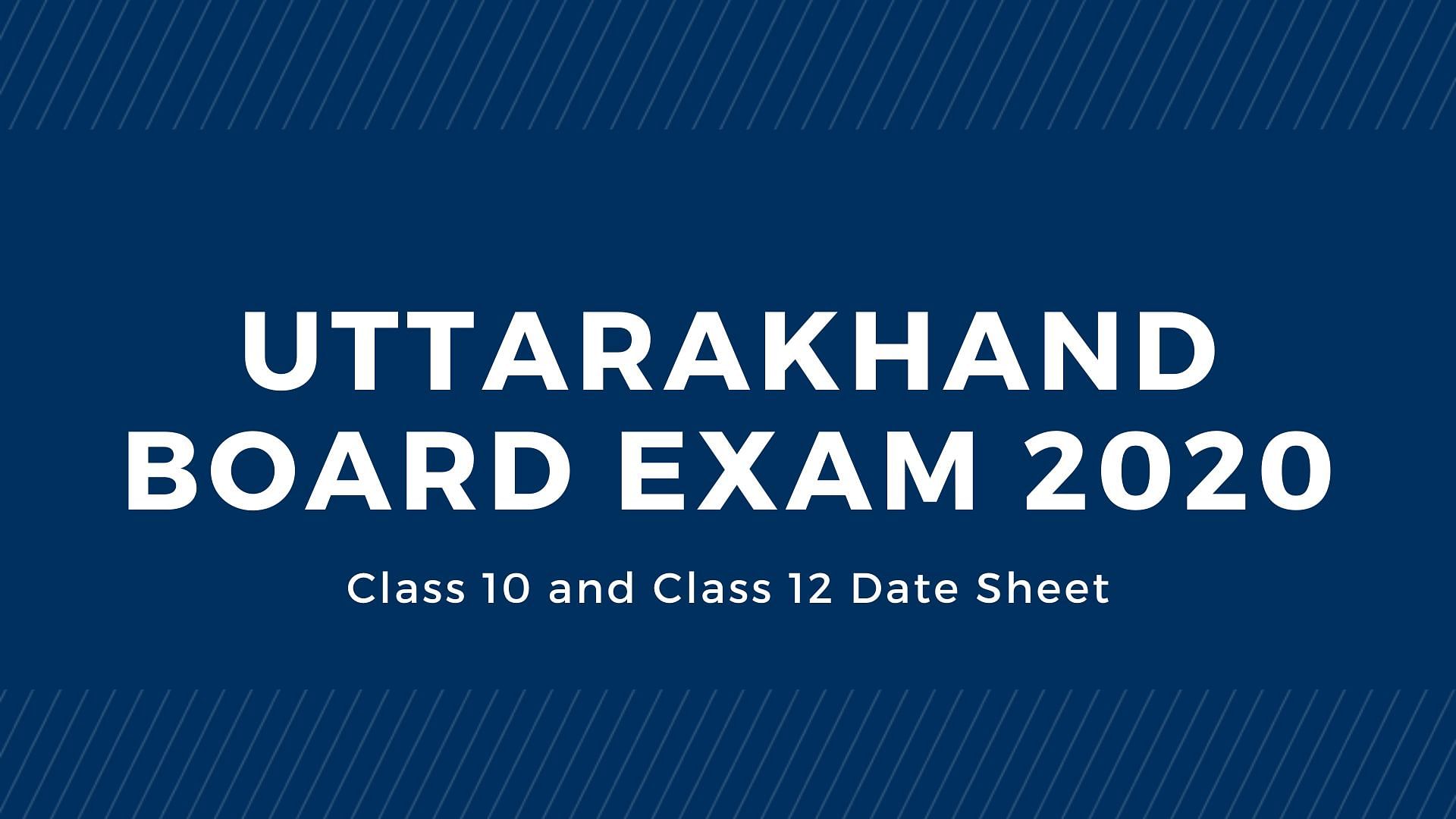 Uttarakhand Board Date Sheet 2020 Full Schedule