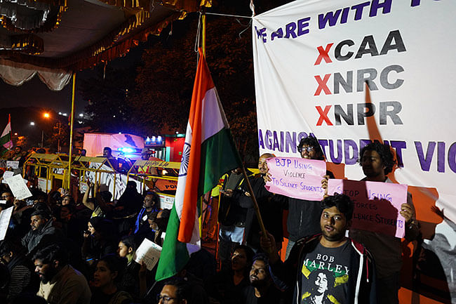 The protest  organised in Bengaluru was  along the lines of those held at Shaheen Bagh  and Gateway of India.