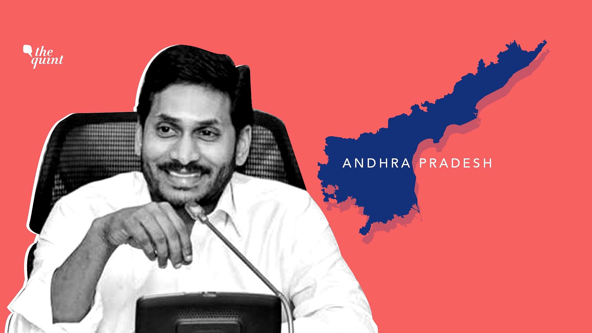 File image of Chief Minister Jagan Reddy and Andhra Pradesh map, used for representational purposes.