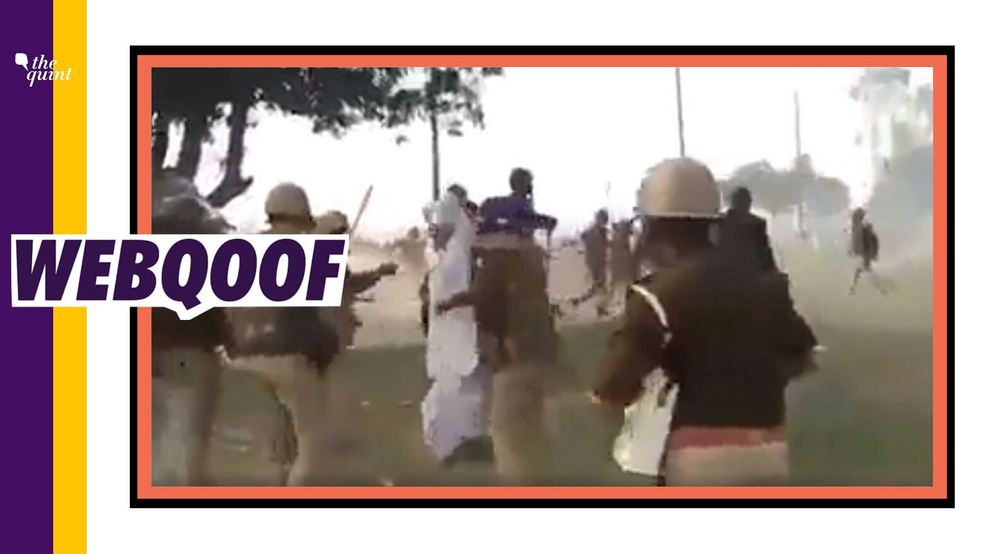 The video is actually from November, 2019 and it shows a farmers’ protest in Unnao demanding compensation.