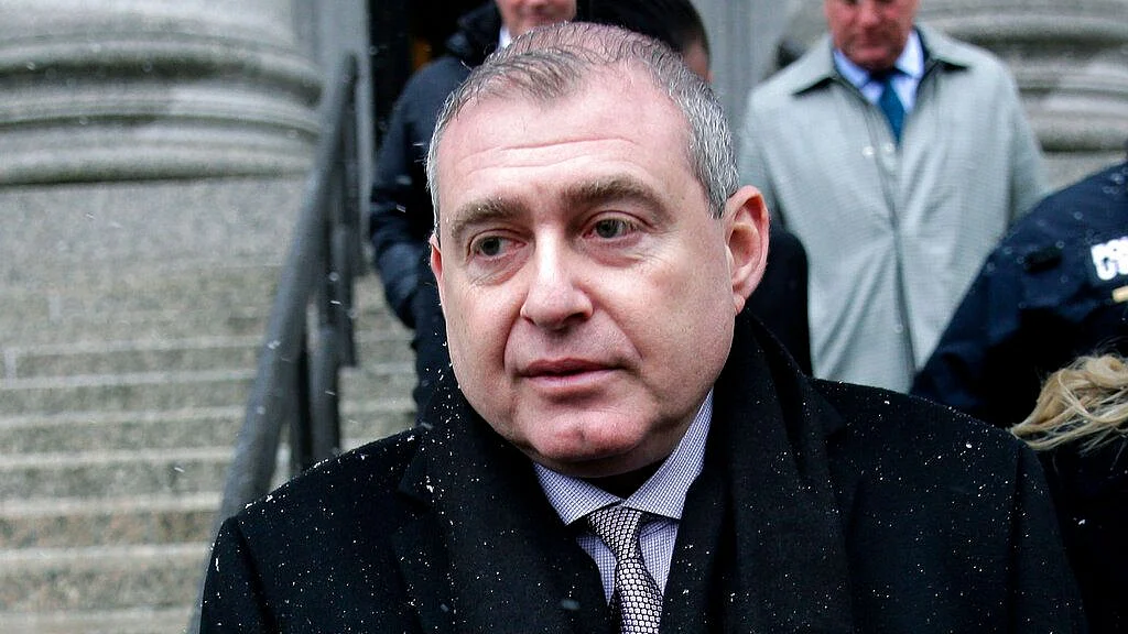 In this 2 December 2019, file photo, Lev Parnas arrives at court in New York.