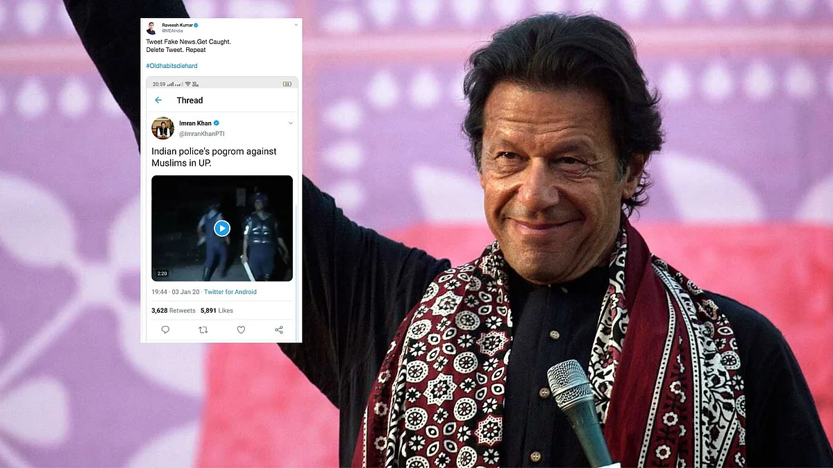 Khan shared a video of what he claimed was police action in UP but it turned out to be of an incident in Bangladesh.