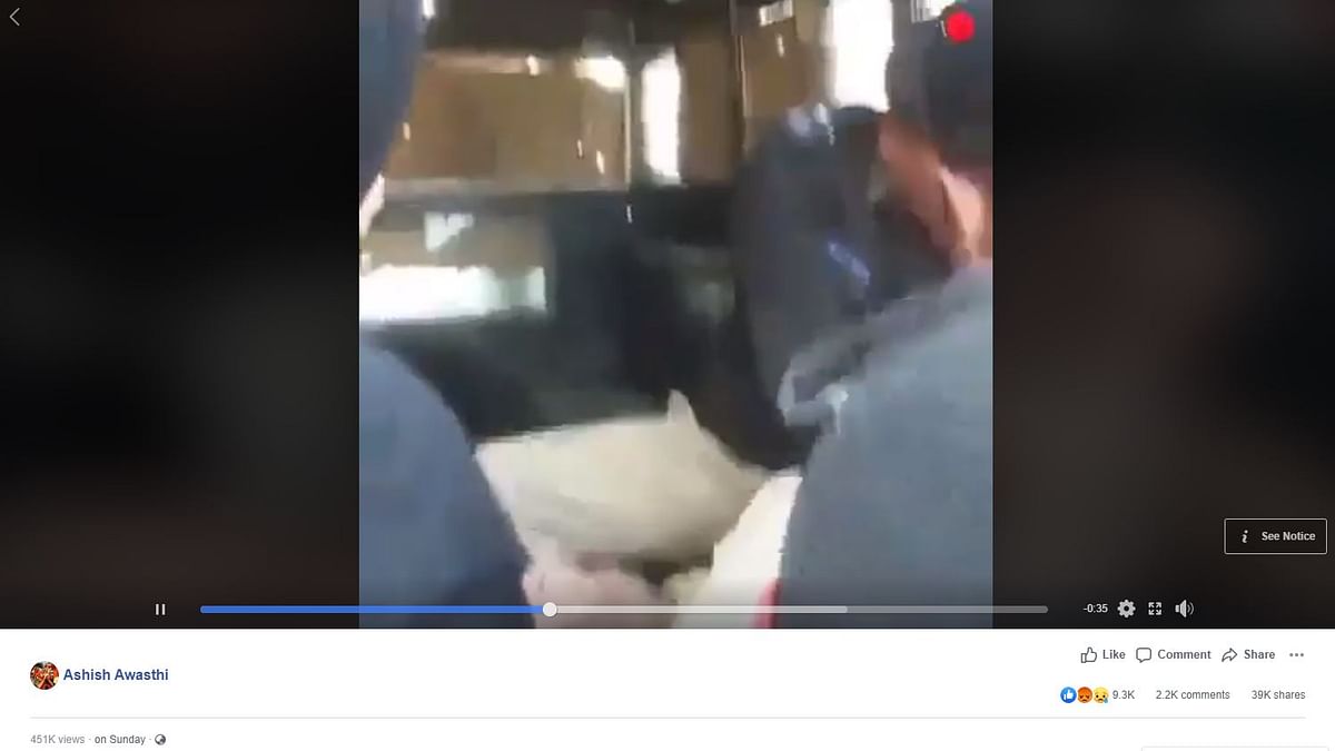 While police personnel can be seen beating up an elderly couple in the video, the claim being shared is misleading.