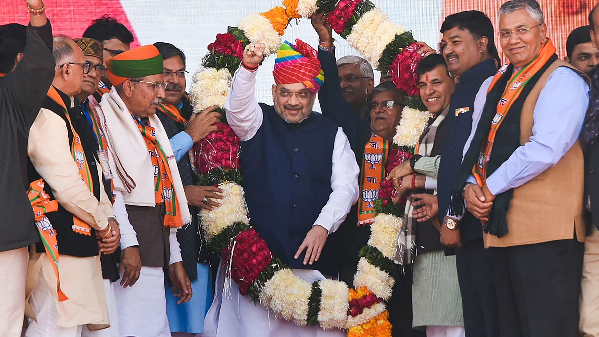 Home Minister Amit Shah in Jodhpur. 