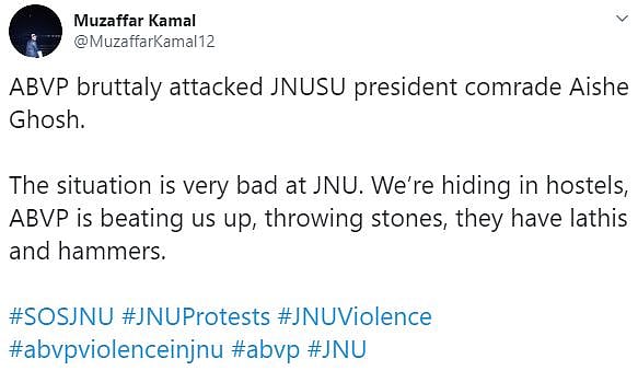‘Mob Singled Out People, Attacked Them’: JNUSU Prez Aishe Ghosh