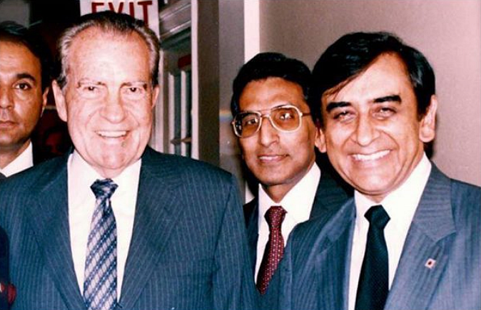 Adnan Sami’s father Arshad Sami Khan (right) with former US President Richard Nixon.
