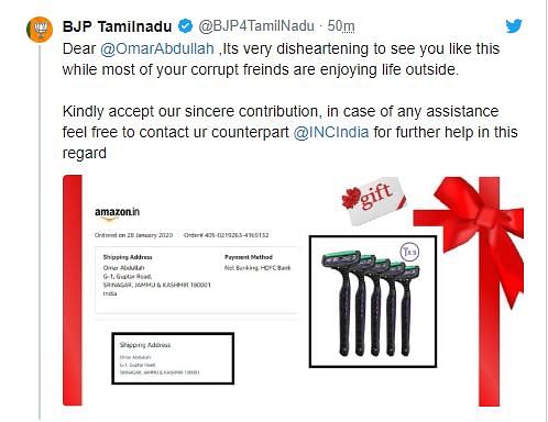TN BJP’s tweet came after a photograph of the leader appeared in public domain after five months in detention.