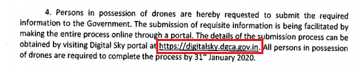 Drone operators are required to register their drones with the DGCA by 31 January by submitting passport or Aadhaar.