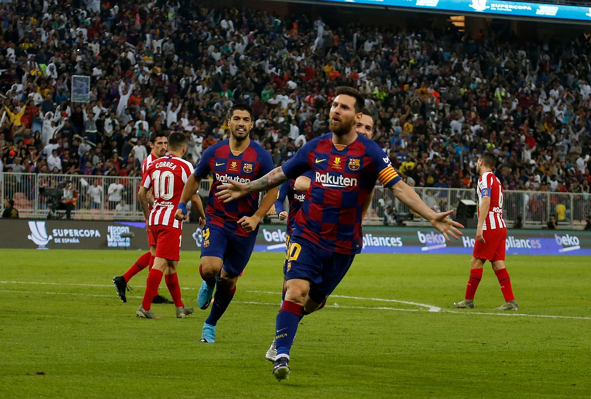 Barcelona started its comeback five minutes later with Messi equalizing with a well-placed shot after getting past two defenders inside the area