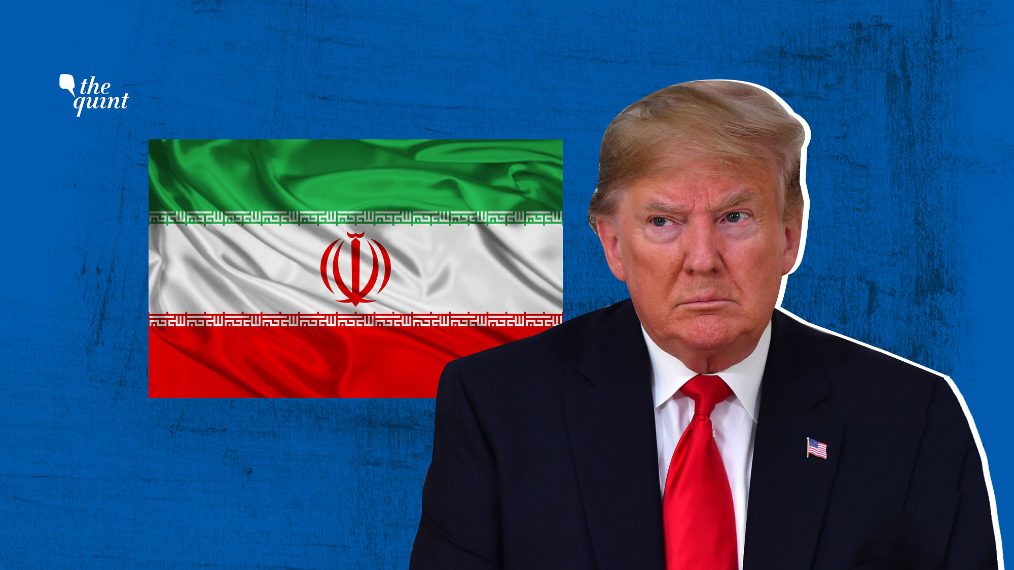 Image of Trump and Iran flag used for representational purposes.