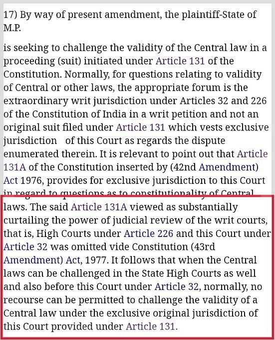 Kerala became first state to invoke the power under Article 131  to take the Union govt to court over the CAA 2019. 