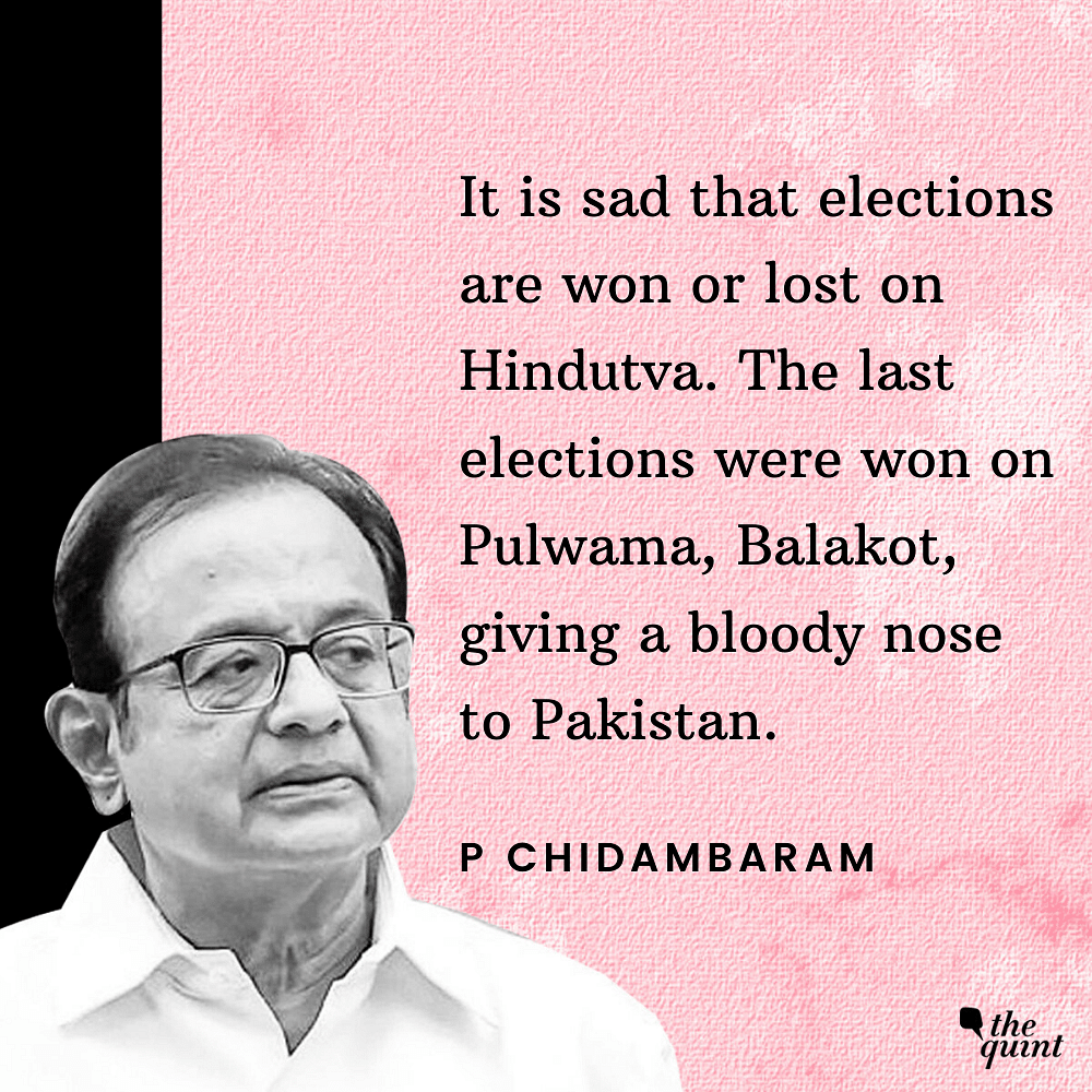 Chidambaram also spoke on the widespread anti-Citizenship Amendment Act protests and lack of Opposition unity.