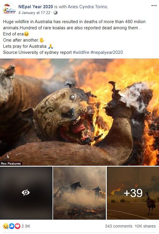 Some of the wildly viral photos are not from the bushfires, but have been misappropriated from unrelated incidents.