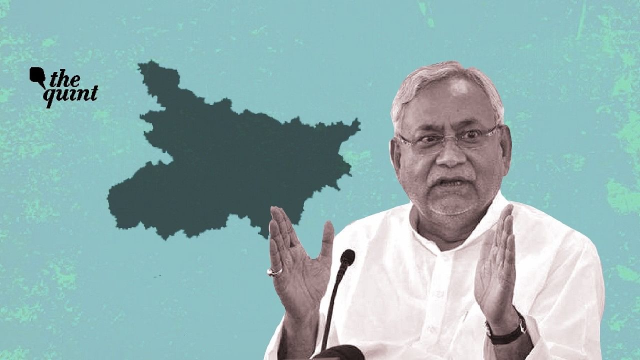 Bihar map and CM Nitish Kumar. Image used for representational purposes.