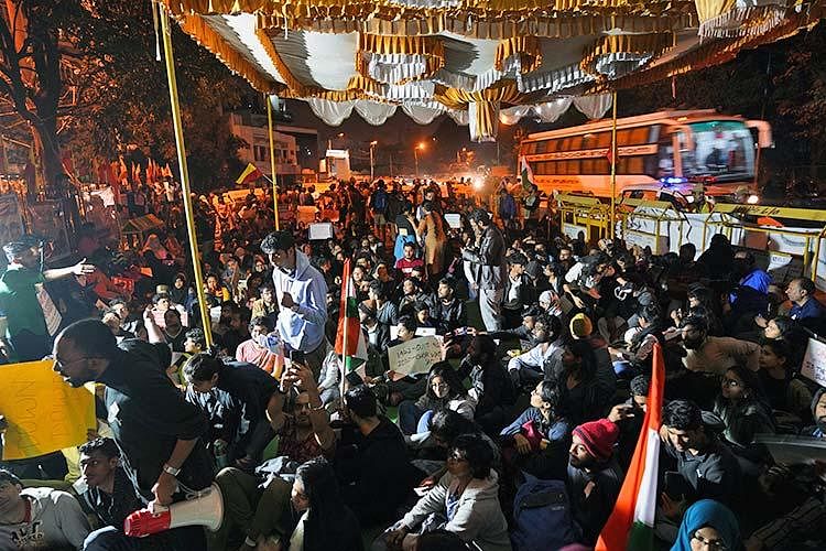 The protest  organised in Bengaluru was  along the lines of those held at Shaheen Bagh  and Gateway of India.