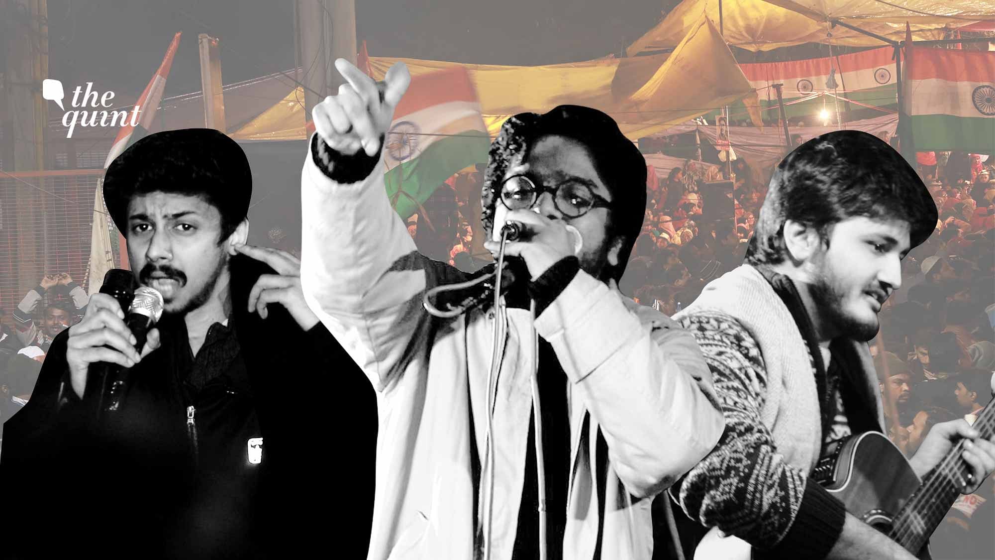 Armaan Yadav, Sumit Roy &amp; Poojan Sahil perform at protests and several other platforms to spread their message through music.